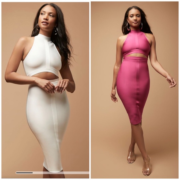 NWT Herve Leger x Forever 21 Bandage Midi Dress Black Women’s Large - Picture 4 of 16